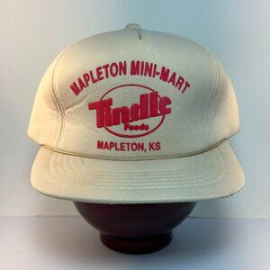 Cream, Vintage, trucker, snapback puffer style hat